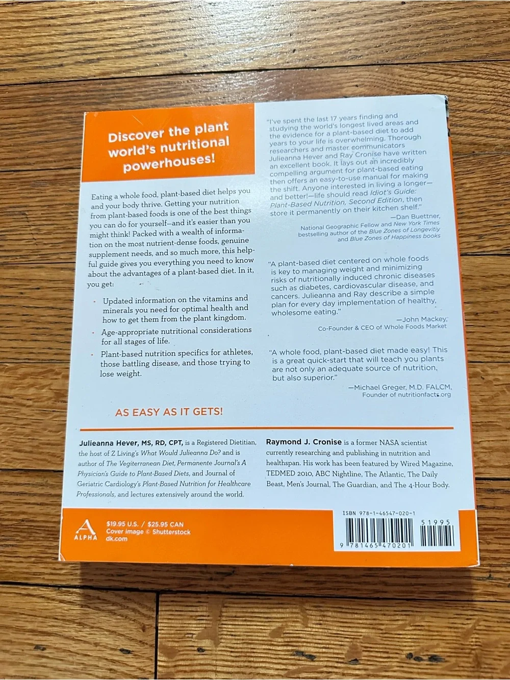 Plant-Based Nutrition 2E Julieanna Hever Idiot’s Guides Paperback